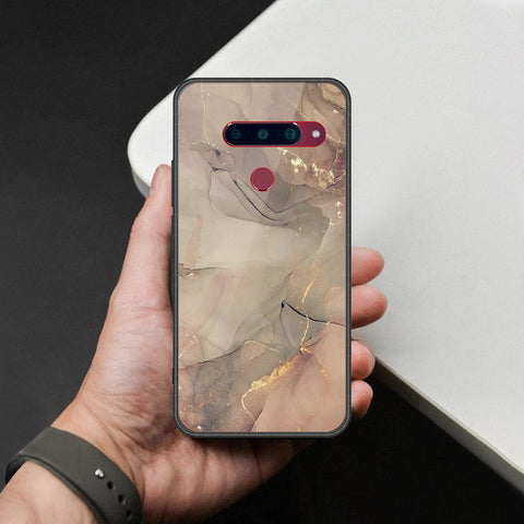 LG V40 Thinq Cover - Mystic Marble Series - HQ Ultra Shine Premium Infinity Glass Soft Silicon Borders Case