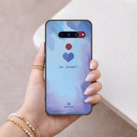 LG V40 Thinq Cover - Onation Heart Series - HQ Ultra Shine Premium Infinity Glass Soft Silicon Borders Case