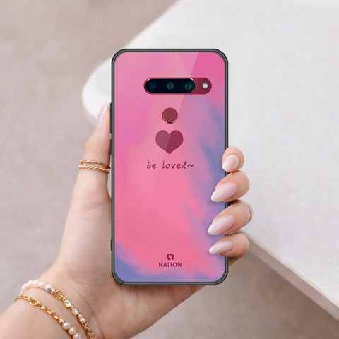 LG V40 Thinq Cover - Onation Heart Series - HQ Ultra Shine Premium Infinity Glass Soft Silicon Borders Case