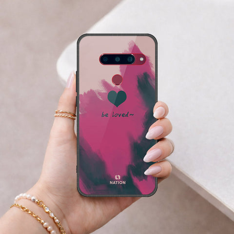LG V40 Thinq Cover - Onation Heart Series - HQ Ultra Shine Premium Infinity Glass Soft Silicon Borders Case