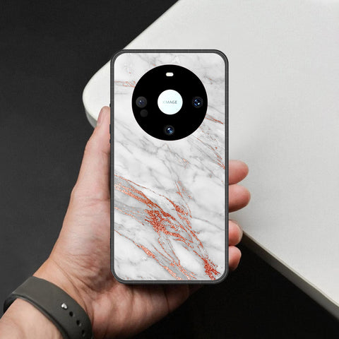 Huawei Mate 60 Cover - White Marble Series - HQ Premium Shine Durable Shatterproof Case