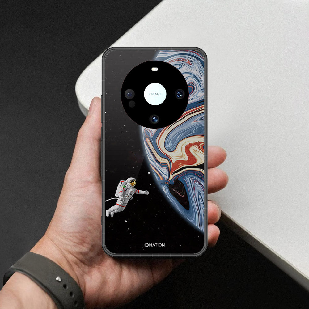 Huawei Mate 60 Cover - Cosmic Marble Astronaut Design - HQ Premium Shine Durable Shatterproof Case