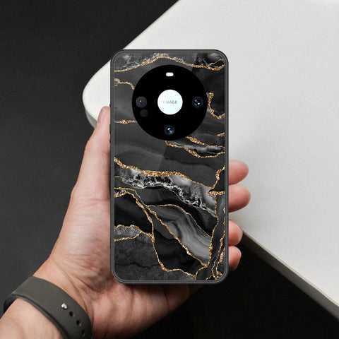 Huawei Mate 60 Cover - Black Marble Series - HQ Premium Shine Durable Shatterproof Case