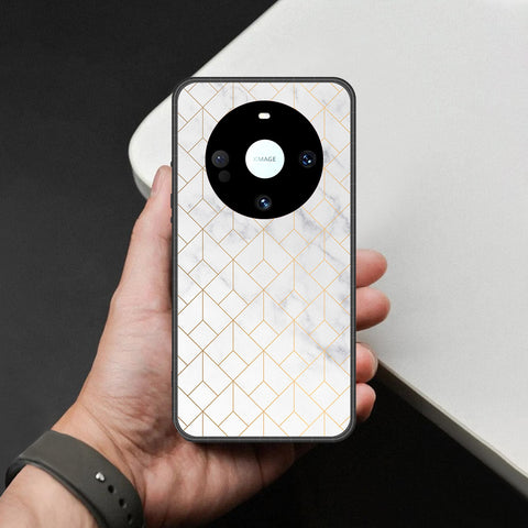 Huawei Mate 60 Pro Plus Cover - White Marble Series 2 - HQ Premium Shine Durable Shatterproof Case