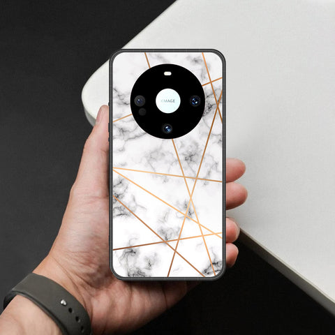 Huawei Mate 60 Pro Plus Cover - White Marble Series 2 - HQ Premium Shine Durable Shatterproof Case