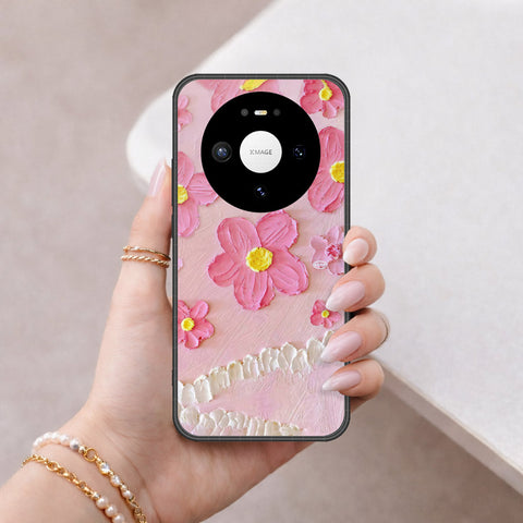 Huawei Mate 80 Cover - Floral Series - Design 2 - Pink - HQ Premium Shine Durable Shatterproof Case
