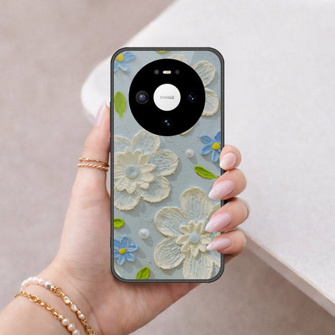 Huawei Mate 80 Cover - Floral Series - Design 3 - Sky Blue - HQ Premium Shine Durable Shatterproof Case