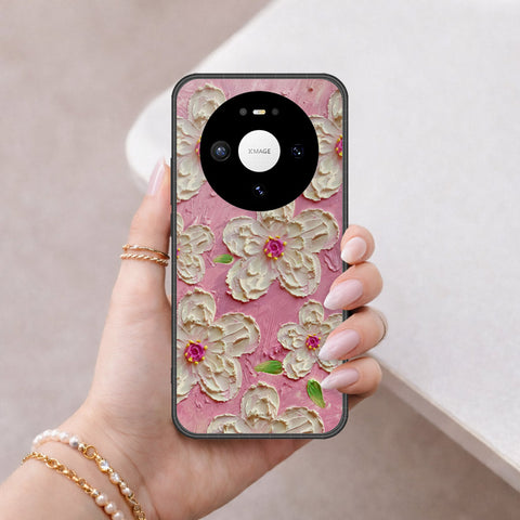 Huawei Mate 80 Cover - Floral Series - Design 5 - Pink & White - HQ Premium Shine Durable Shatterproof Case