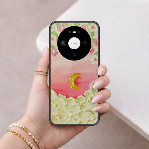 Huawei Mate 80 Cover - Floral Series - Design 7 - Pink & Yellow - HQ Premium Shine Durable Shatterproof Case