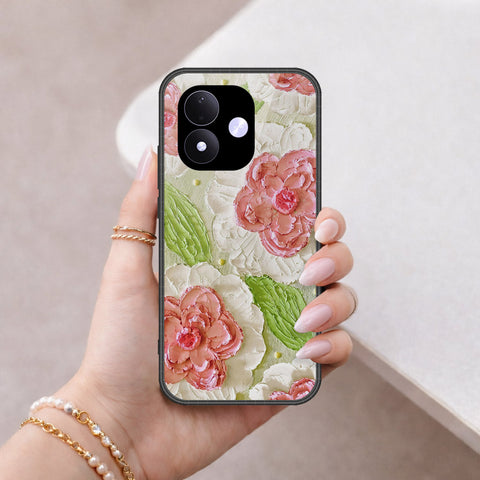 Xiaomi Redmi 17 Cover - Floral Series - Design 13 - Offwhite & Green - HQ Premium Shine Durable Shatterproof Case