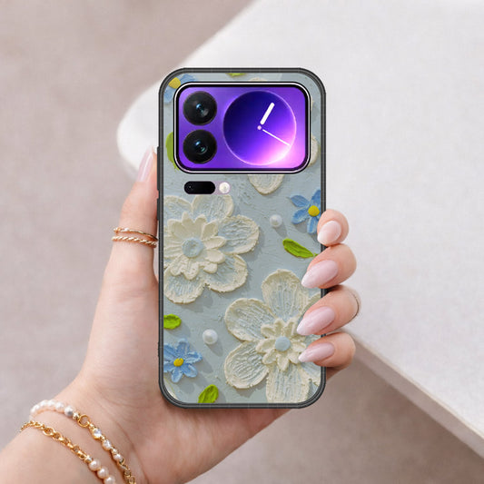 Xiaomi 17 Pro Max Cover - Floral Series - Design 3 - Sky Blue - HQ Premium Shine Durable Shatterproof Case