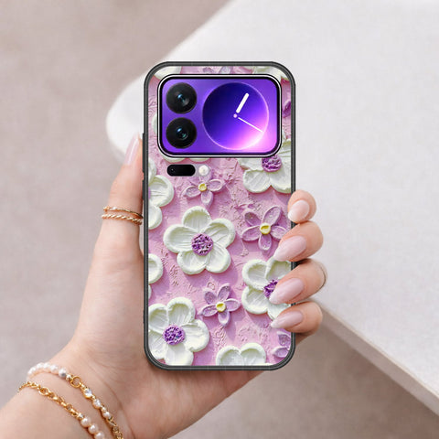Xiaomi 17 Pro Max Cover - Floral Series - Design 4 - Purple & White - HQ Premium Shine Durable Shatterproof Case