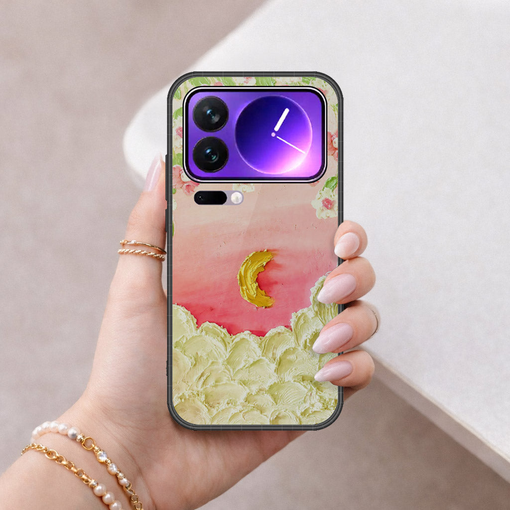 Xiaomi 17 Pro Max Cover - Floral Series - Design 7 - Pink & Yellow - HQ Premium Shine Durable Shatterproof Case