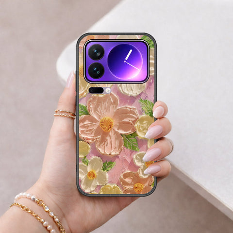 Xiaomi 17 Pro Max Cover - Floral Series - Design 11 - White & Green - HQ Premium Shine Durable Shatterproof Case