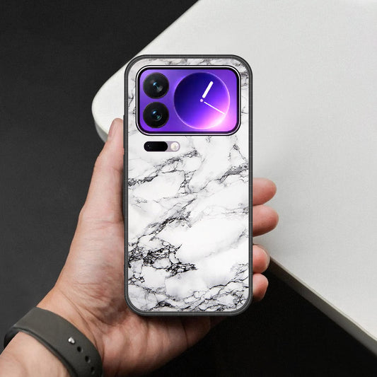 Xiaomi 17 Pro Max Cover - White Marble Series - HQ Premium Shine Durable Shatterproof Case