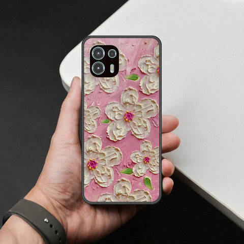 Motorola Edge 20 Lite Cover - Floral Series - Design 5 - Pink & White - HQ Premium Shine Durable Shatterproof Case