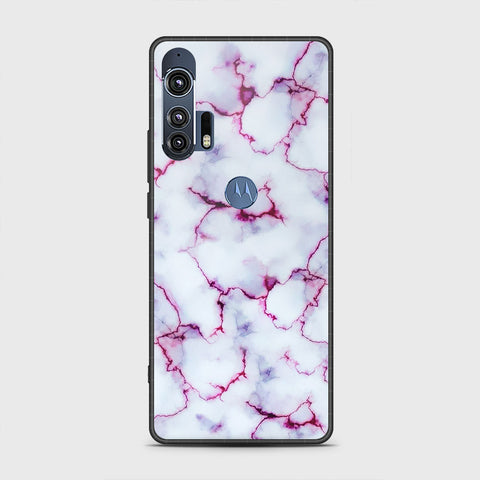 Motorola Edge Plus 2020 Cover - White Marble Series - HQ Premium Shine Durable Shatterproof Case