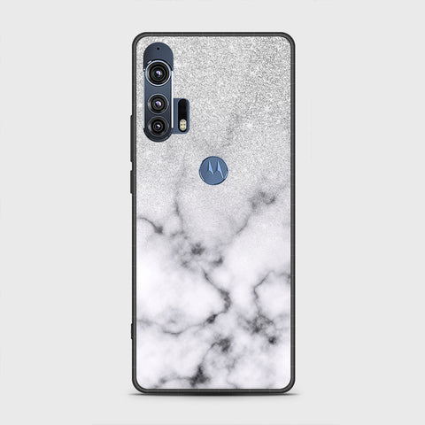 Motorola Edge Plus 2020 Cover - White Marble Series - HQ Premium Shine Durable Shatterproof Case
