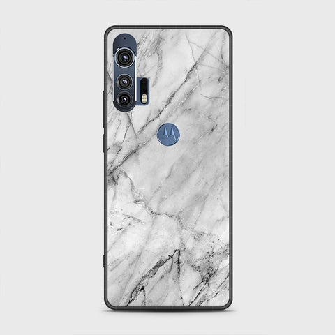 Motorola Edge Plus 2020 Cover - White Marble Series - HQ Premium Shine Durable Shatterproof Case