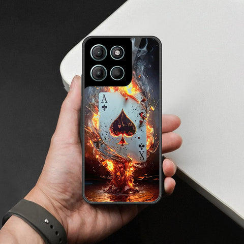 Motorola Moto G15 Cover - Ace of Fire Rising Star Design - HQ Ultra Shine Premium Infinity Glass Soft Silicon Borders Case