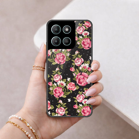 Motorola Moto G15 Cover - Floral Series - HQ Ultra Shine Premium Infinity Glass Soft Silicon Borders Case