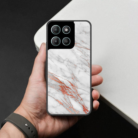Motorola Moto G15 Cover - White Marble Series - HQ Premium Shine Durable Shatterproof Case