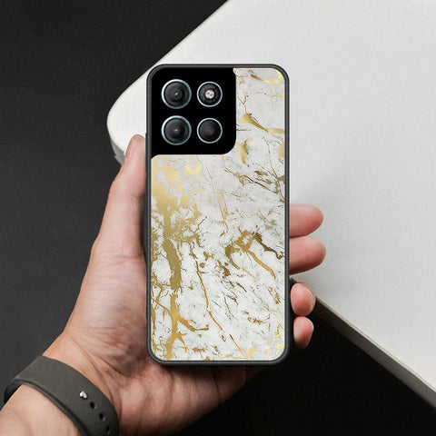 Motorola Moto G15 Cover - White Marble Series - HQ Premium Shine Durable Shatterproof Case