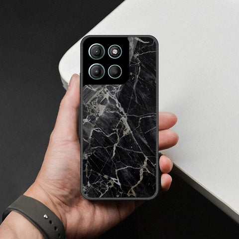 Motorola Moto G15 Cover - Black Marble Series - HQ Premium Shine Durable Shatterproof Case