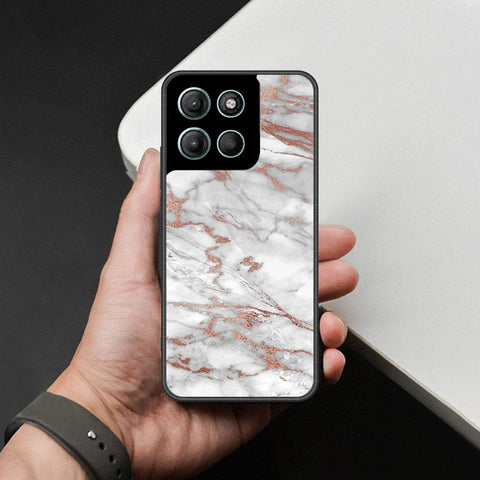Motorola Moto G17 Cover - White Marble Series 2 - HQ Premium Shine Durable Shatterproof Case