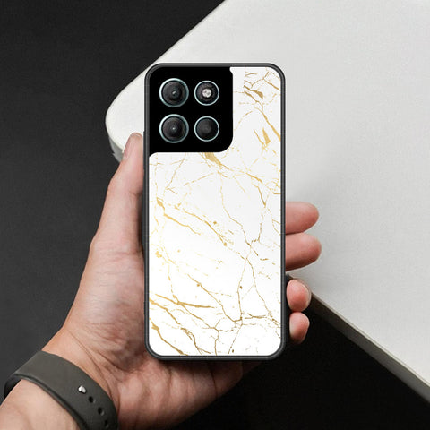 Motorola Moto G17 Cover - White Marble Series 2 - HQ Premium Shine Durable Shatterproof Case