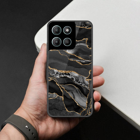 Motorola Moto G15 Cover - Black Marble Series - HQ Premium Shine Durable Shatterproof Case