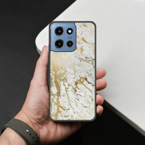 Motorola Moto G (2025) Cover - White Marble Series - HQ Premium Shine Durable Shatterproof Case
