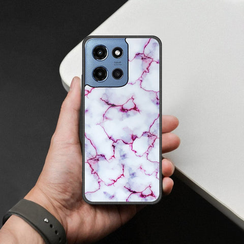 Motorola Moto G (2025) Cover - White Marble Series - HQ Premium Shine Durable Shatterproof Case