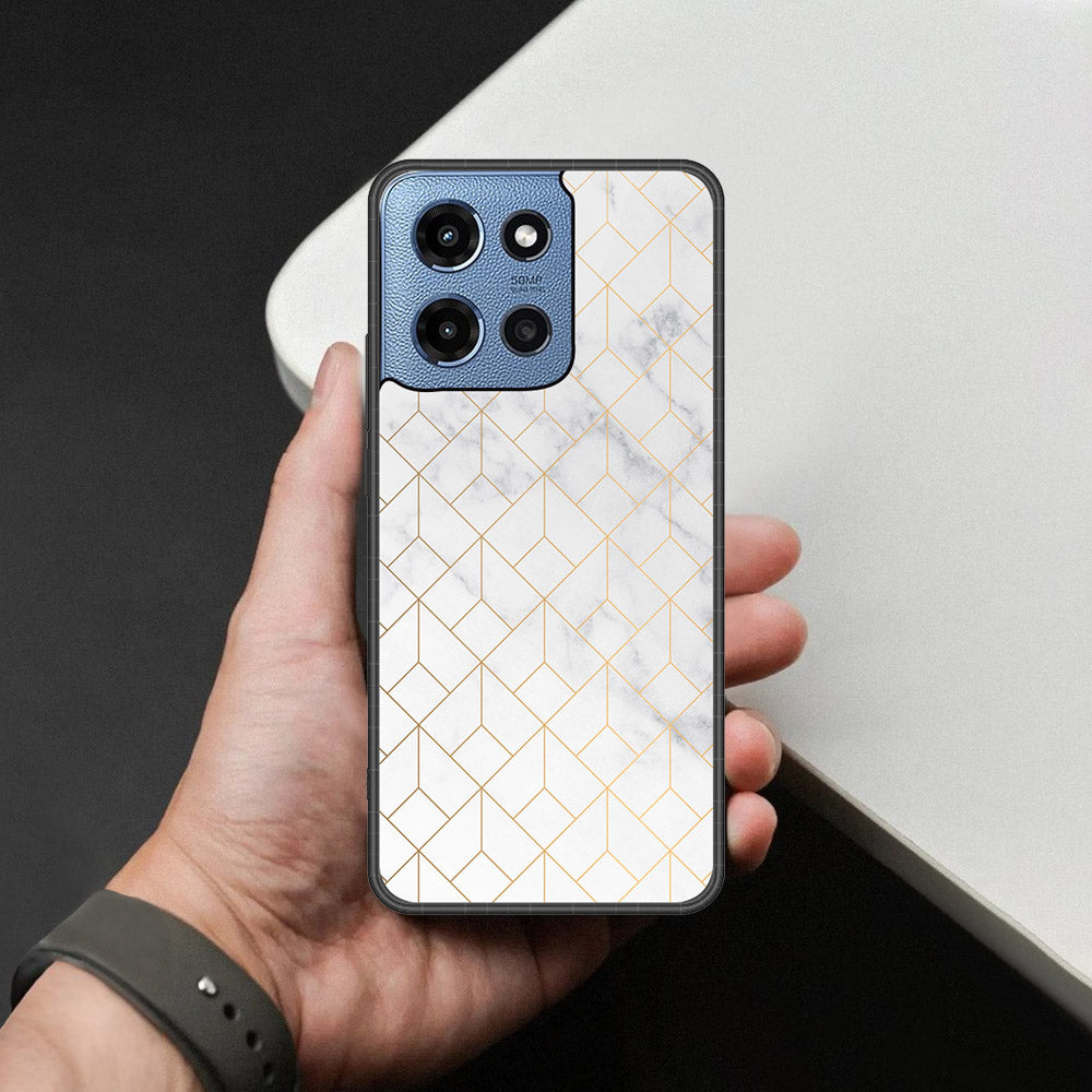 Motorola Moto G (2025) Cover - White Marble Series 2 - HQ Premium Shine Durable Shatterproof Case