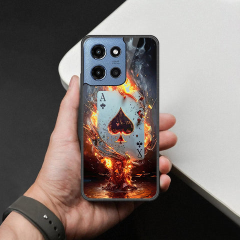 Motorola Moto G Power 2025 Cover - Ace of Fire Rising Star Design - HQ Premium Shine Durable Shatterproof Case