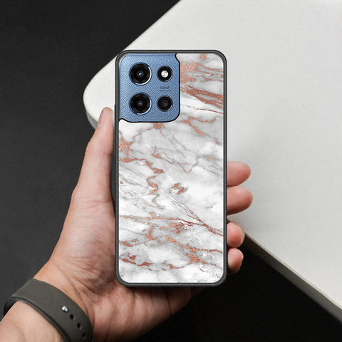 Motorola Moto G (2025) Cover - White Marble Series 2 - HQ Premium Shine Durable Shatterproof Case