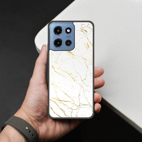 Motorola Moto G (2025) Cover - White Marble Series 2 - HQ Premium Shine Durable Shatterproof Case