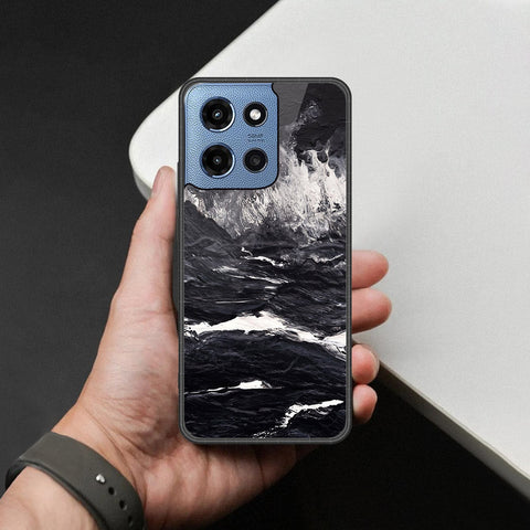 Motorola Moto G (2025) Cover - Black Marble Series - HQ Premium Shine Durable Shatterproof Case