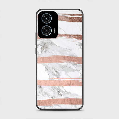 Motorola Moto G24 Power Cover - White Marble Series - HQ Premium Shine Durable Shatterproof Case