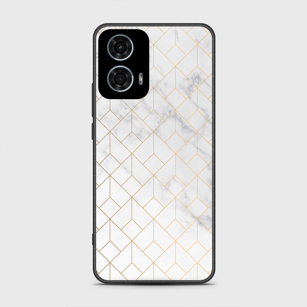 Motorola Moto G24 Power Cover - White Marble Series 2 - HQ Premium Shine Durable Shatterproof Case