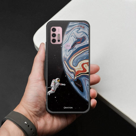 Motorola Moto G30 Cover - Cosmic Marble Astronaut Design - HQ Premium Shine Durable Shatterproof Case