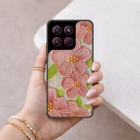 Motorola Moto G37 Power Cover - Floral Series - Design 9 - Pink & Green - HQ Premium Shine Durable Shatterproof Case
