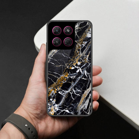 Motorola Moto G37 Cover - Black Marble Series - HQ Premium Shine Durable Shatterproof Case