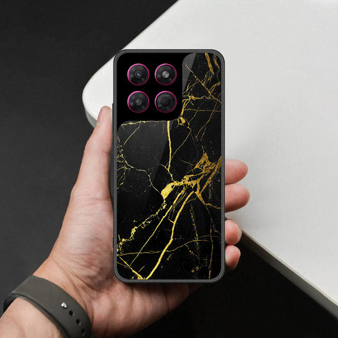 Motorola Moto G37 Cover - Black Marble Series - HQ Premium Shine Durable Shatterproof Case