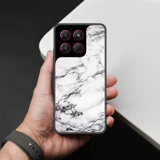Motorola Moto G37 Cover - White Marble Series - HQ Premium Shine Durable Shatterproof Case