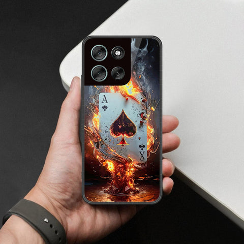 Motorola Moto G56 Cover - Ace of Fire Rising Star Design - HQ Premium Shine Durable Shatterproof Case