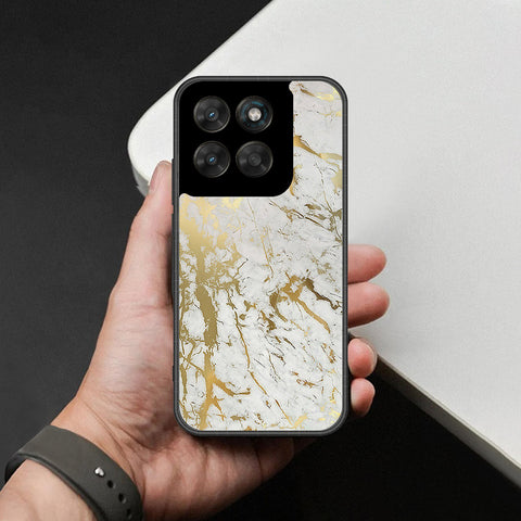 Motorola Moto G77 Cover - White Marble Series - HQ Ultra Shine Premium Infinity Glass Soft Silicon Borders Case