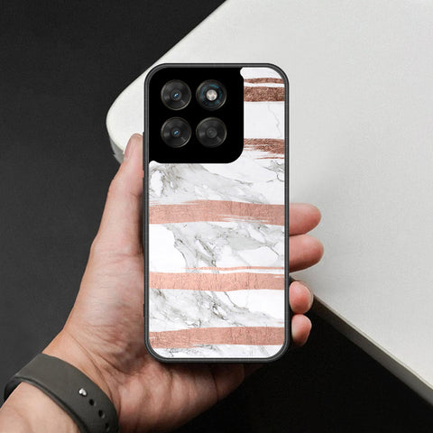Motorola Moto G77 Cover - White Marble Series - HQ Ultra Shine Premium Infinity Glass Soft Silicon Borders Case