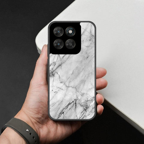 Motorola Moto G77 Cover - White Marble Series - HQ Ultra Shine Premium Infinity Glass Soft Silicon Borders Case