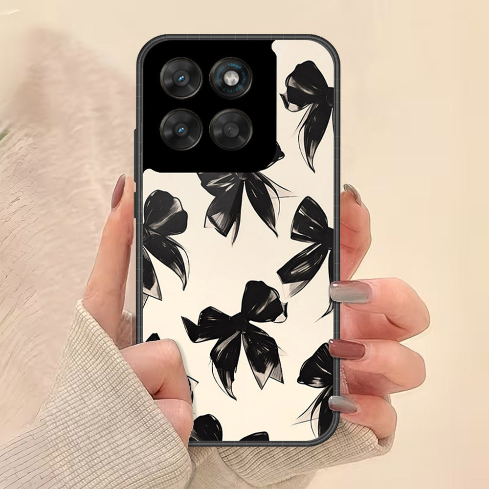 Motorola Moto G77 Cover - Onation Bow Series - HQ Ultra Shine Premium Infinity Glass Soft Silicon Borders Case
